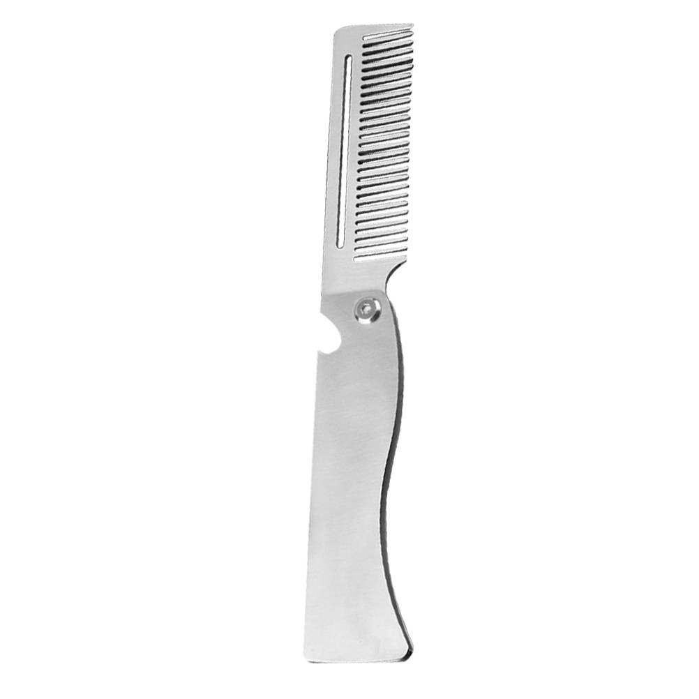 Men'S Grooming Hair - 折りたたみ式ひげ用コーム。細かい歯で髪の毛をとかすのに適しており、スタイリング用具として男性に最適。静電気防止機能付き。