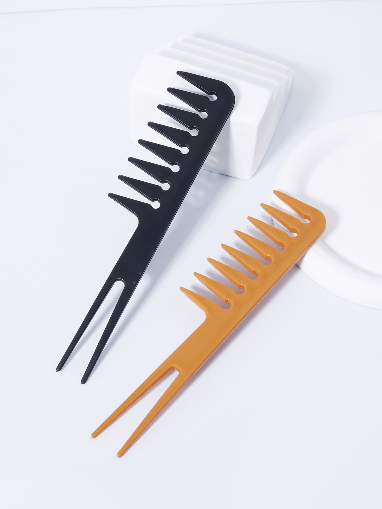 Men'S Grooming Hair - ダブルフォークワイドトゥースコーム、両面コーム、アフリカンコーム、男性と女性の両方に適したヘアアクセサリー