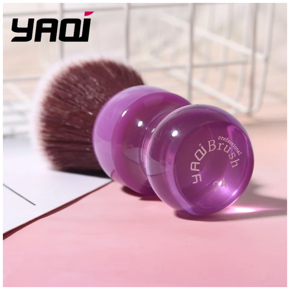 Men'S Grooming Hair - YAQI ウェットシェービングブラシ 24mm メンズ用 パープルハンドル ミンク/合成毛