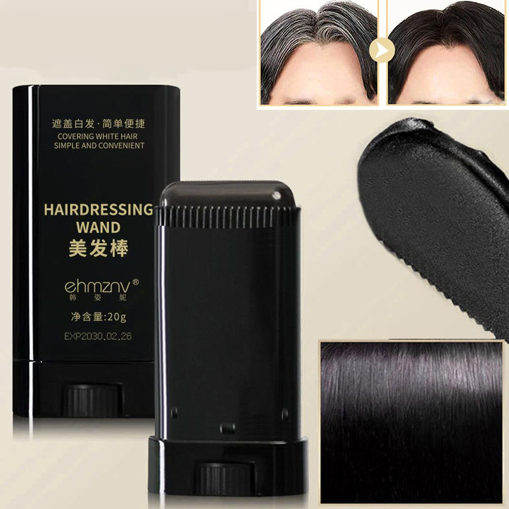 Men'S Grooming Hair - 2in1インスタントヘアカラースティック、携帯用カラータッチアップヘアスティック（コーム付き）、白髪染めヘアカラースティック（女性男性用）