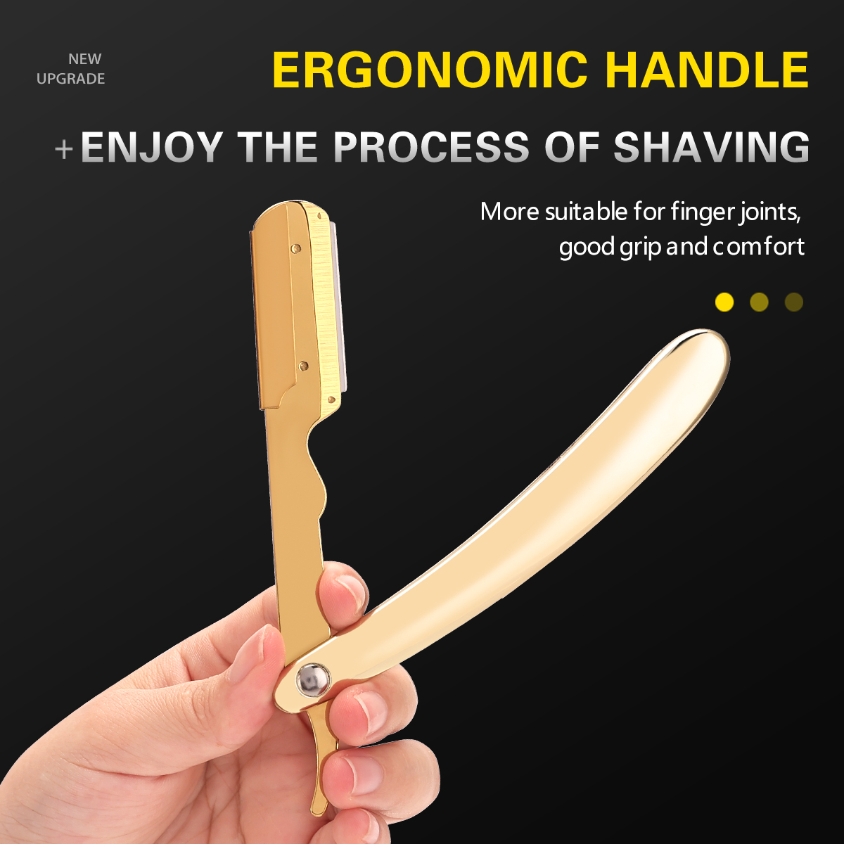 シルバーメンズシェービングバーバーツールヘアカミソリブラック - Men'S Grooming Hair のレビューと価格