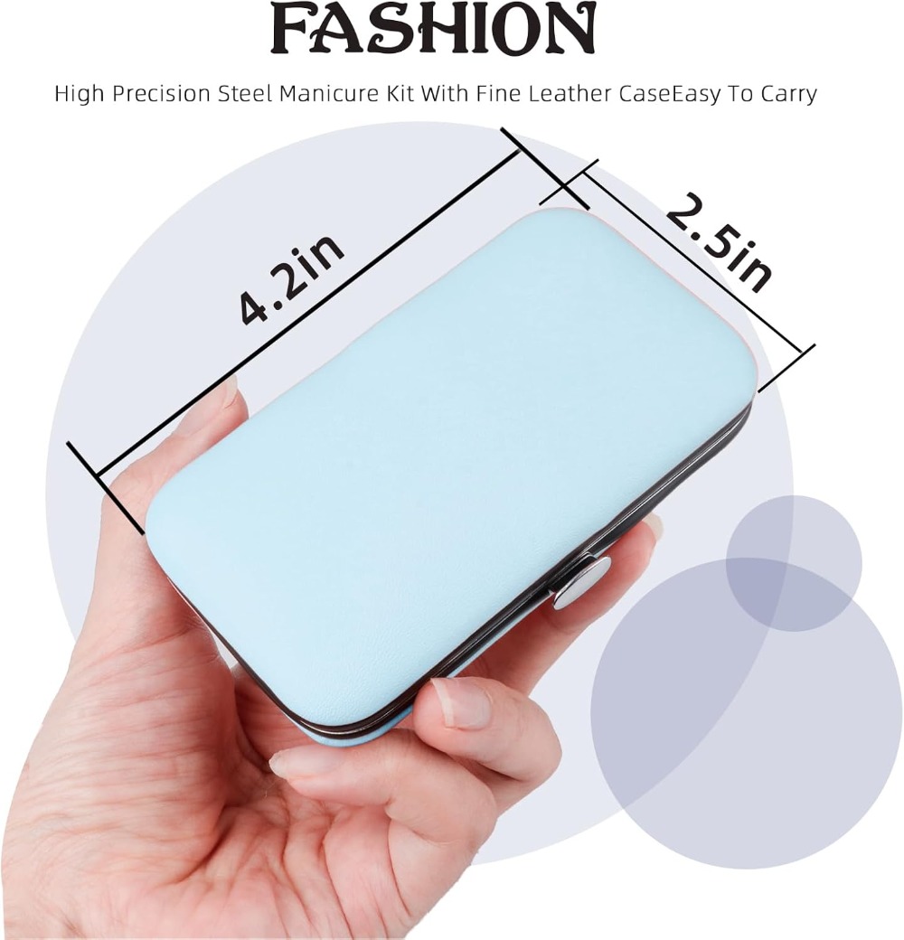 8 in 1 マニキュアセット、レザーケース付きプロ仕様ネイ - Nail Care Kit Mens のレビューと価格