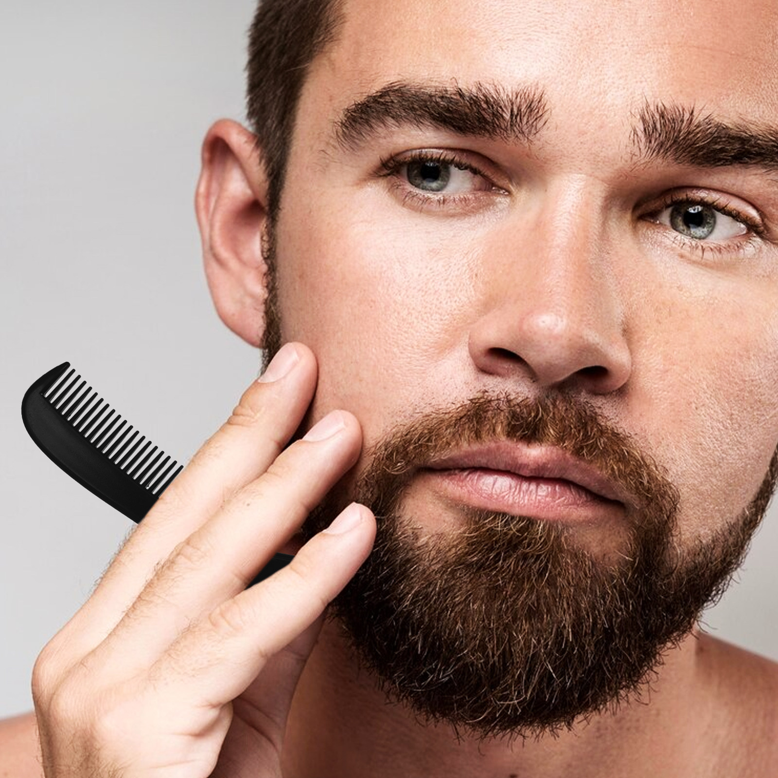 男性用小型ひげ用コーム10個入り。穴あけ不要のデザインで、プ - Men'S Grooming Hair のレビューと価格