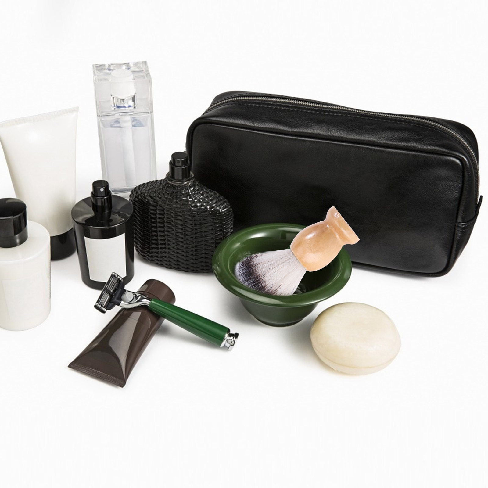 男性用、合成ナイロン製の毛を使用した、木製のハンドルが付いた - Men'S Grooming Hair のレビューと価格