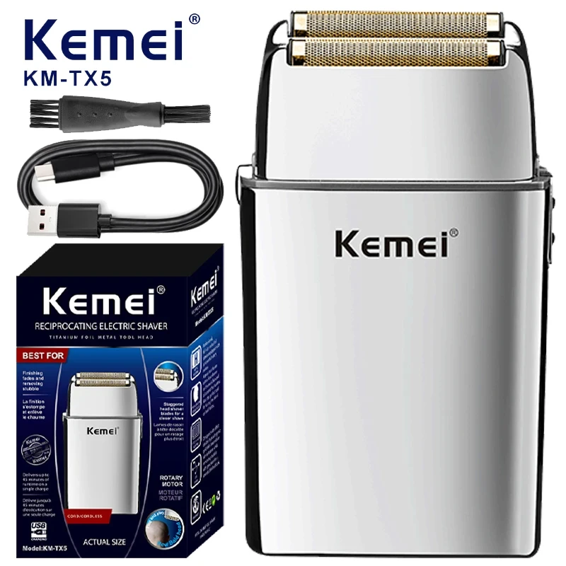 Kemei KM-TX5 プレミアム充電式バッテリータイプ  - Men'S Grooming Hair のレビューと価格