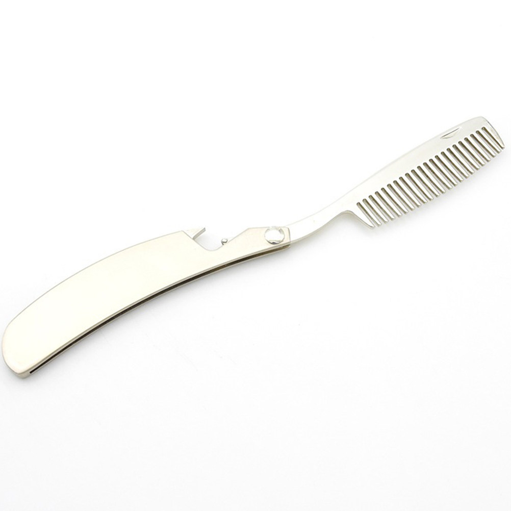 亜鉛合金製のひげ用コーム。折りたたみ式で小型、持ち運びにも便 - Men'S Grooming Hair のレビューと価格