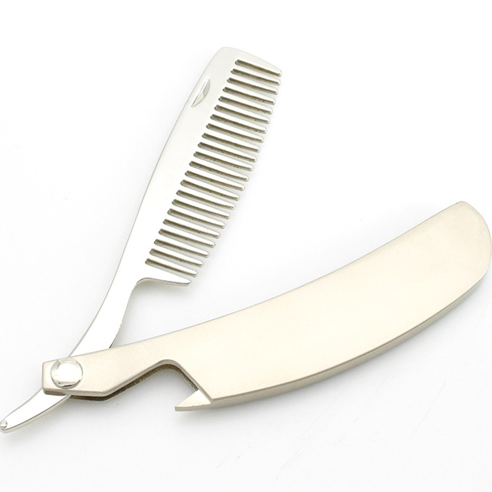 亜鉛合金製のひげ用コーム。折りたたみ式で小型、持ち運びにも便 - Men'S Grooming Hair のレビューと価格