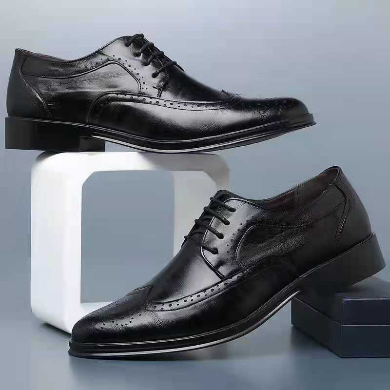 新しい夏の男性ブローグオックスフォード彫刻入りフォーマルドレ - Men'S Grooming Oxford のレビューと価格