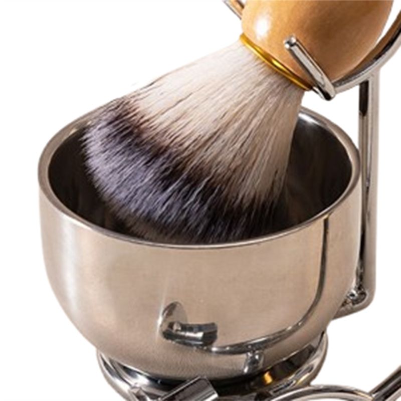 ABKS-ステンレス製シェービングブラシホルダー、天然木製ハ - Shaving Bowl Soap のレビューと価格
