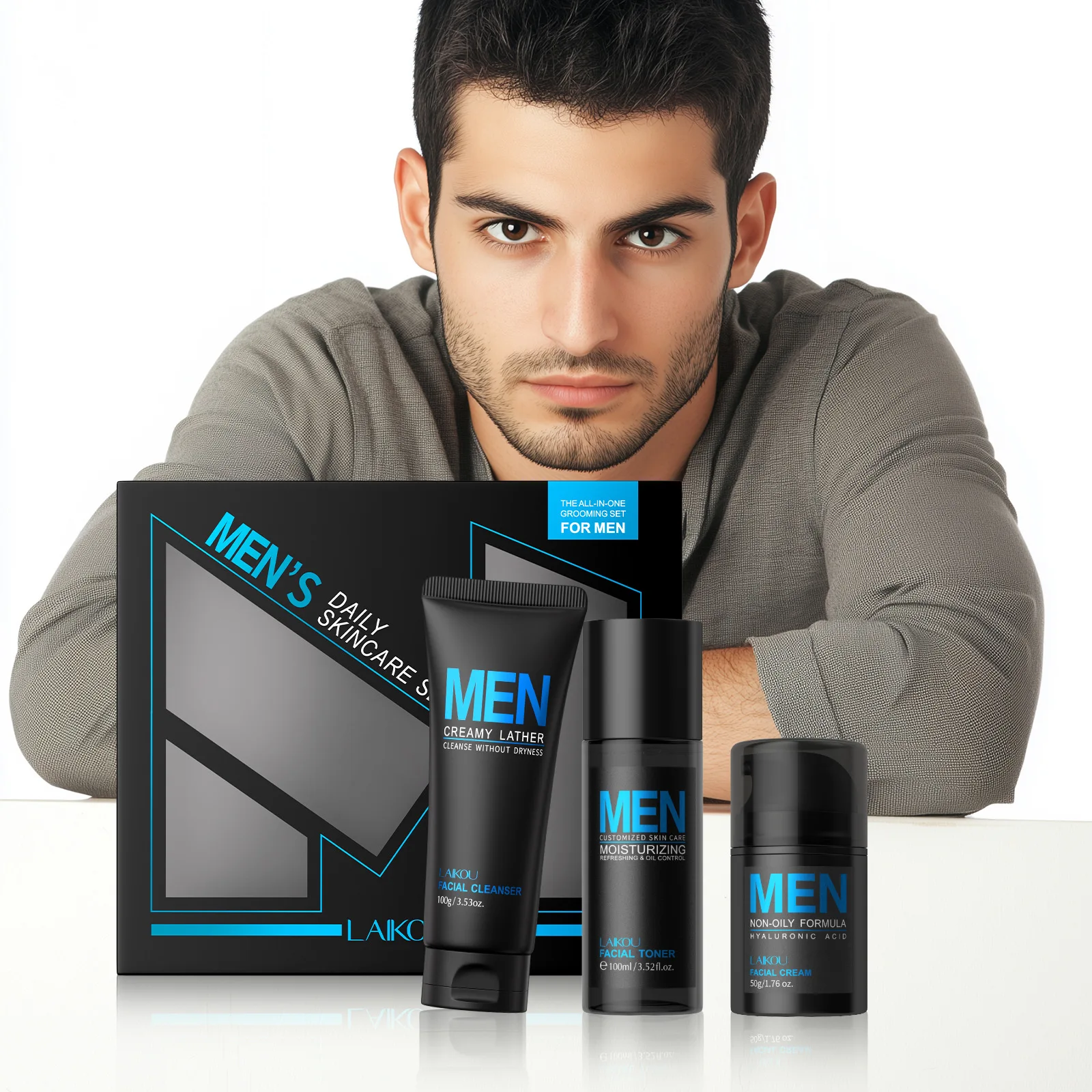 メンズ3in1グルーミングセット クレンザー トナー クリー - Men'S Grooming Cream のレビューと価格