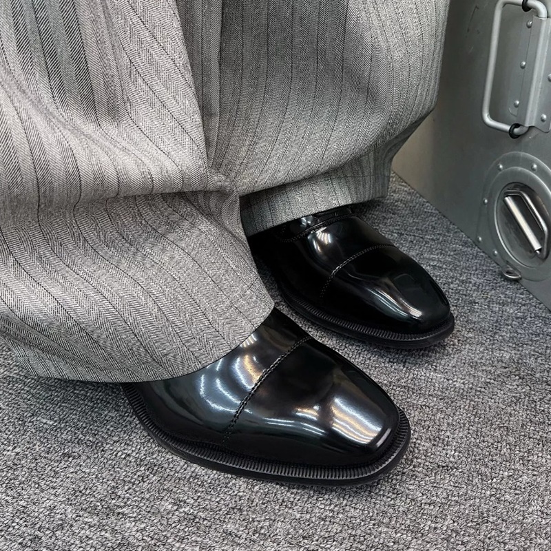 三連ジョイントシャイニングパテントレザーダービーシューズ フ - Men'S Grooming Oxford のレビューと価格