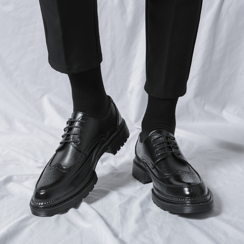 若い男性向けの新しい革靴、ブリティッシュブロックフォーマルビ - Young Men'S Grooming のレビューと価格