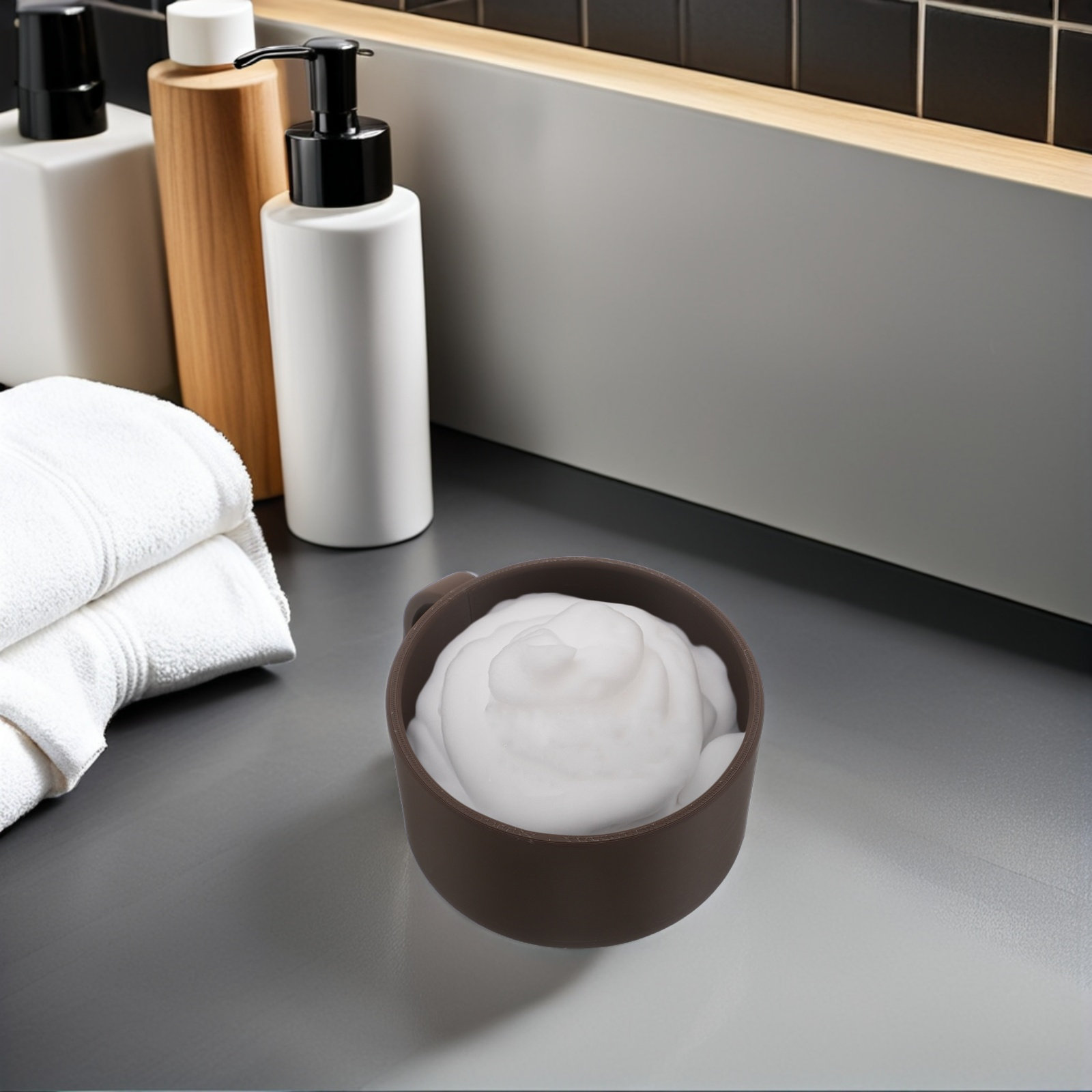 男性用シェービングボウル 広口 3D ソープボウル ハンドル - Shaving Bowl Soap のレビューと価格