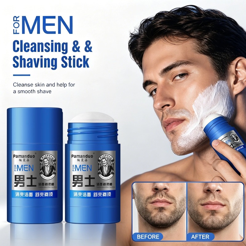 男性用シェービングスティック、洗顔用、固形シェービングクリー - Men'S Grooming Cream のレビューと価格