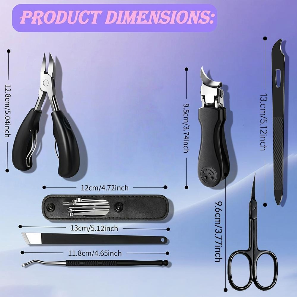1/12個入りプロフェッショナルネイルケアセット ステンレス - Nail Care Kit Mens のレビューと価格
