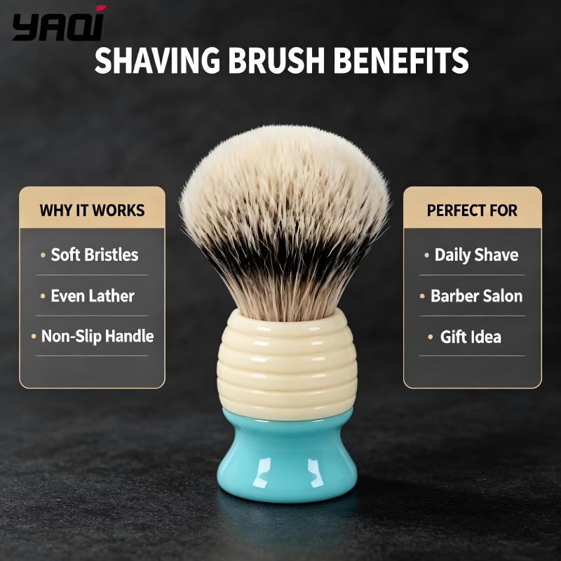YAQI メンズ ウェットシェービングブラシ ツートーン シ - Men'S Grooming Cream のレビューと価格