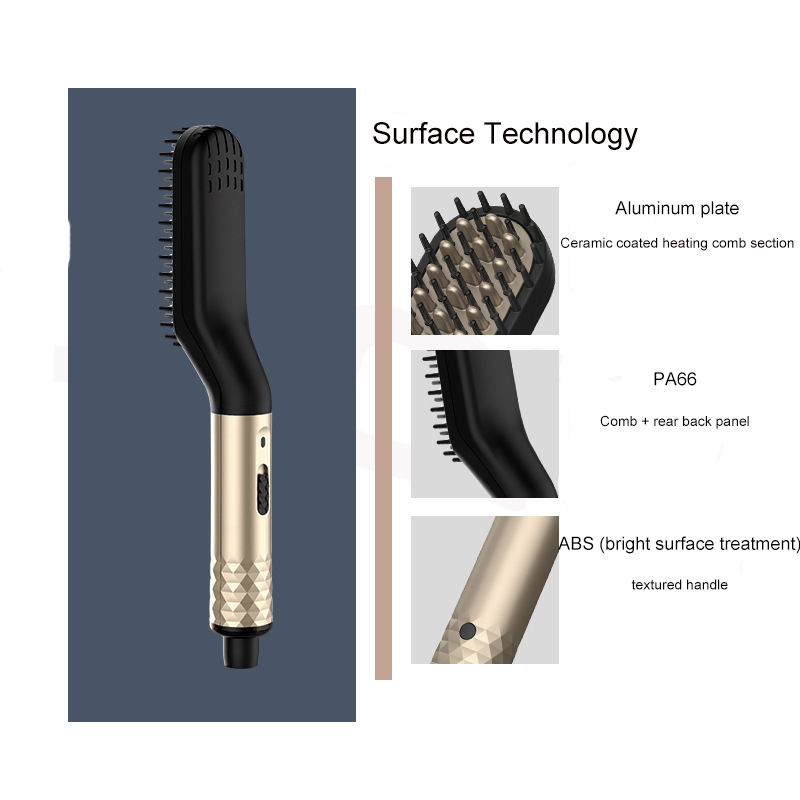 ポータブル加熱ヘアストレートナー、ミニひげストレートコーム、 - Men'S Grooming Hair のレビューと価格