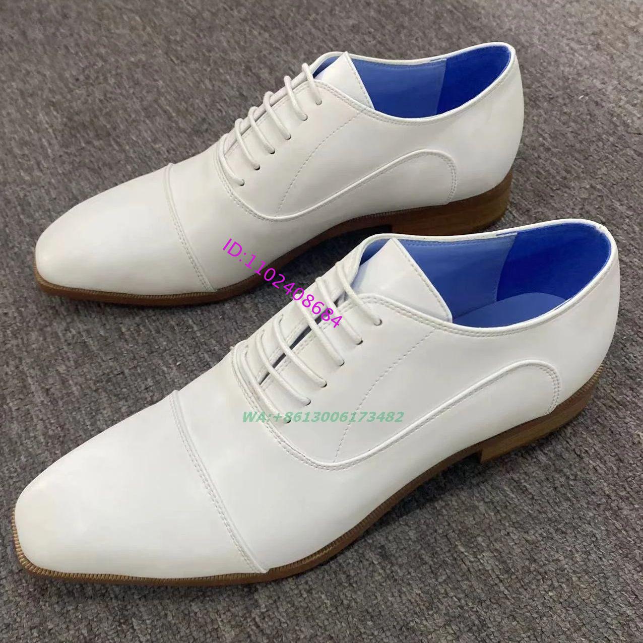 デザインメンズホワイトレースアップイブニングドレスシューズ新 - Men'S Grooming Oxford のレビューと価格